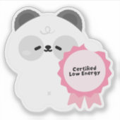 Gecertificeerde Opgebrande Panda Sticker (Voorkant)