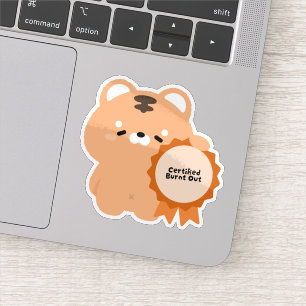 Gecertificeerde Opgebrande Tijger Sticker