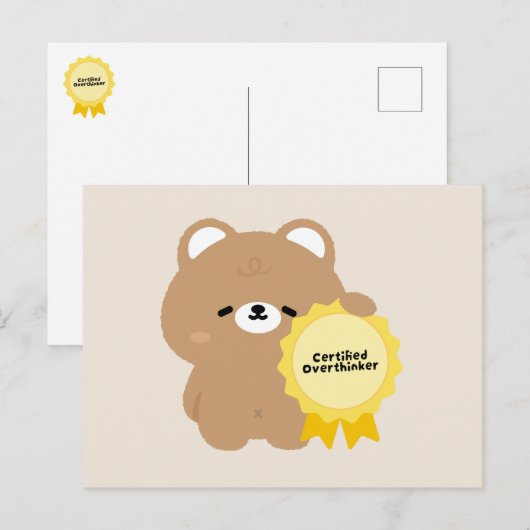 Gecertificeerde Overdenker Bever Feestdagenkaart (Voorkant / Achterkant)