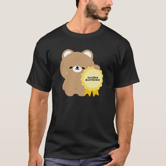 Gecertificeerde Overdenker Bruine Beer  T-shirt (Voorkant)