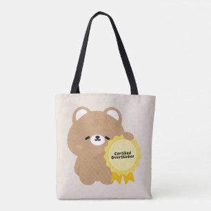 Gecertificeerde Overdenker Bruine Beer Tote Bag