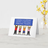Gecertificeerde Personal Trainer, gefeliciteerd Kaart (Gele Bloem)