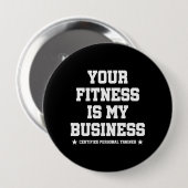 Gecertificeerde persoonlijke trainer Fitness Coach Ronde Button 4,0 Cm (Voorkant /achterkant)