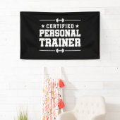 Gecertificeerde persoonlijke trainer Fitness Coach Spandoek (Insitu)