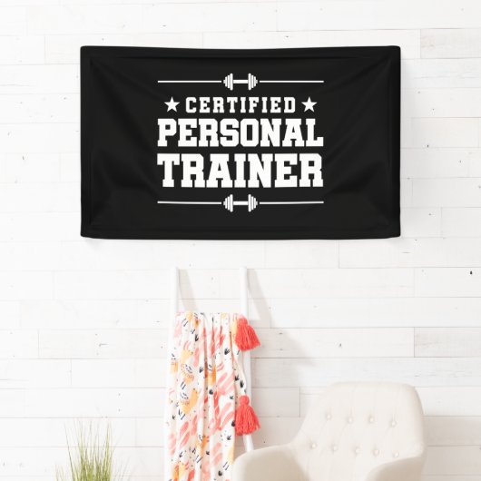 Gecertificeerde persoonlijke trainer Fitness Coach Spandoek (Insitu)