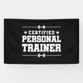 Gecertificeerde persoonlijke trainer Fitness Coach Spandoek (Horizontaal)