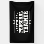 Gecertificeerde persoonlijke trainer Fitness Coach Spandoek (Verticaal)