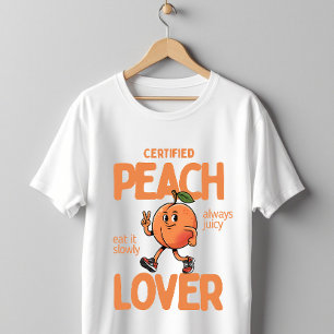 Gecertificeerde Perzik Liefhebber Cute Grappige Fr T-shirt
