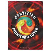Gecertificeerde Pickleball Lover 1 opties Klembord (Achterkant)