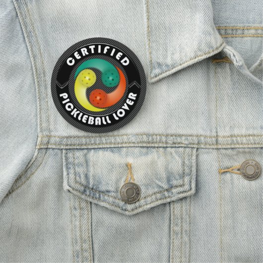 Gecertificeerde Pickleball Lover 1-opties Naamplaatje (In situ)