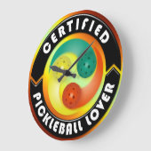 Gecertificeerde Pickleball Lover 1 wandklokken (Hoek)