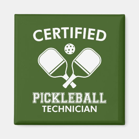 Gecertificeerde Pickleball-technicus Magneet (Voorkant)