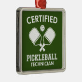 Gecertificeerde Pickleball-technicus Metalen Ornament (Rechts)