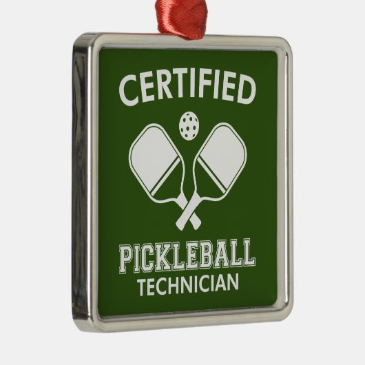 Gecertificeerde Pickleball-technicus Metalen Ornament (Rechts)