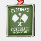 Gecertificeerde Pickleball-technicus Metalen Ornament (Links)
