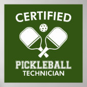 Gecertificeerde Pickleball-technicus Poster (Voorkant)