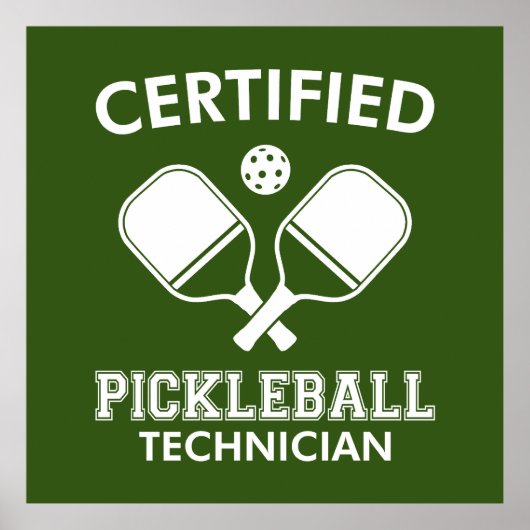 Gecertificeerde Pickleball-technicus Poster (Voorkant)