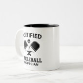 Gecertificeerde Pickleball-technicus Tweekleurige Koffiemok (Voorkant links)