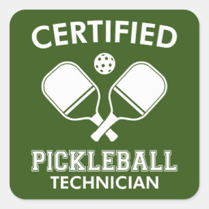 Gecertificeerde Pickleball-technicus Vierkante Sticker
