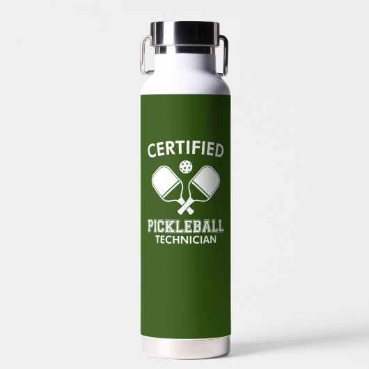 Gecertificeerde Pickleball-technicus Waterfles (Voorkant)