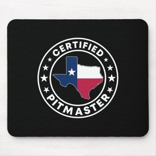 Gecertificeerde Pitmaster Texaanse Bbq Grill Texas Muismat (Voorkant)