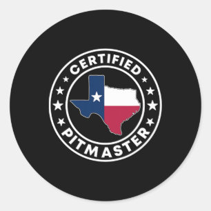 Gecertificeerde Pitmaster Texaanse Bbq Grill Texas Ronde Sticker