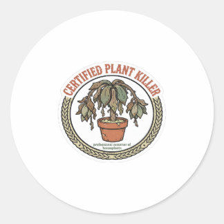 Gecertificeerde Plantenmoordenaar Funny Sticker