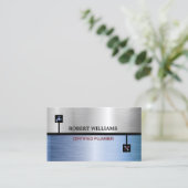 Gecertificeerde Plumber Silver met tape-sjabloon Visitekaartje (Staand voorkant)