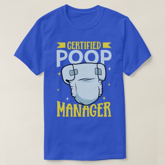 Gecertificeerde poepmanager luierwisselaar t-shirt (Design voorkant)