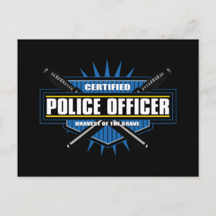Gecertificeerde politieambtenaar briefkaart