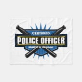 Gecertificeerde politieambtenaar fleece deken (Voorkant (Horizontaal))
