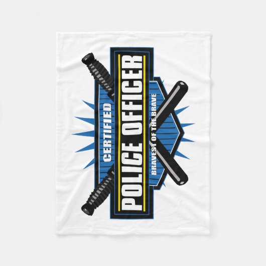 Gecertificeerde politieambtenaar fleece deken (Voorkant)