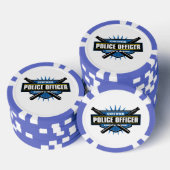 Gecertificeerde politieambtenaar poker chips (Opstapeling)