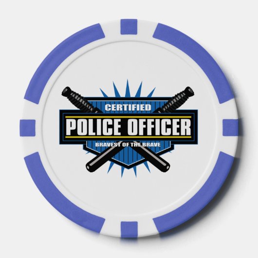 Gecertificeerde politieambtenaar poker chips (Voorkant)