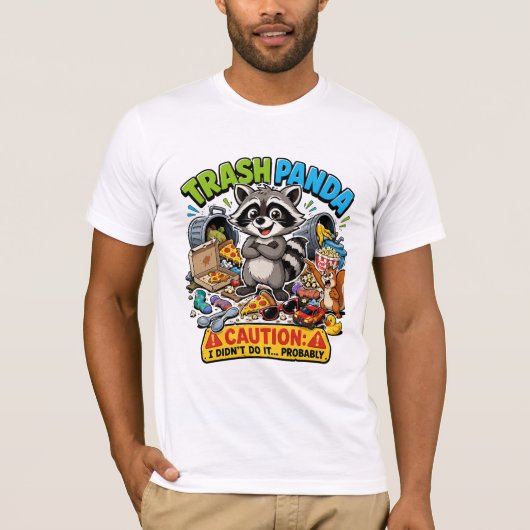 Gecertificeerde Probleem Maker Grappige Wasbeer Ve T-shirt (Voorkant)