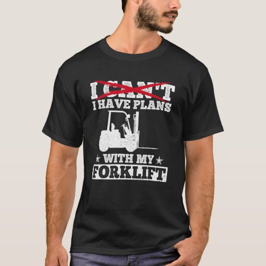 Gecertificeerde Proud Fork Stacker Operator Wareho T-shirt (Voorkant)