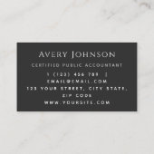 Gecertificeerde Public Accountant Tax Specialist M Visitekaartje (Achterkant)