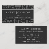 Gecertificeerde Public Accountant Tax Specialist M Visitekaartje (Voorkant / Achterkant)