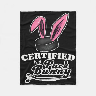 Gecertificeerde Puck Bunny Grappige IJshockey Slaa Fleece Deken