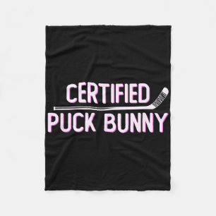 Gecertificeerde Puck Bunny Grappige IJshockey Slaa Fleece Deken