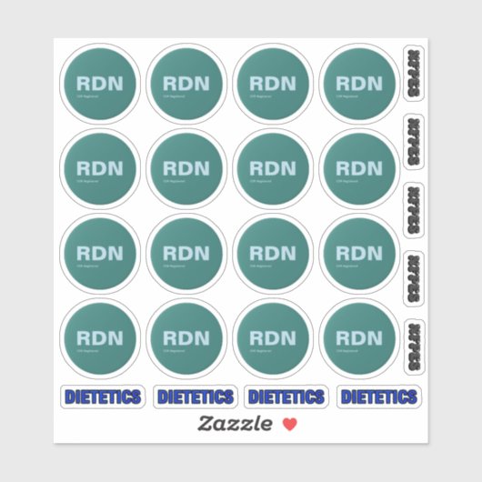 Gecertificeerde RDN 16 Ronde Stickers (Vel)