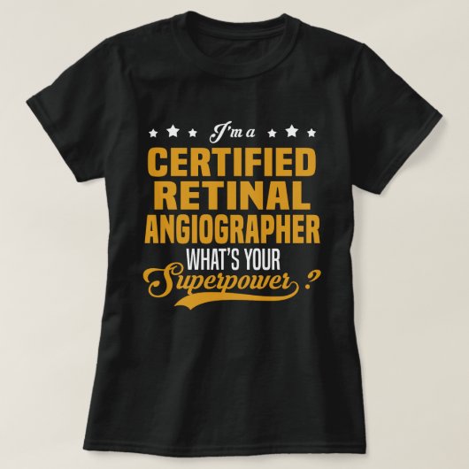 Gecertificeerde retina-angiograaf t-shirt (Design voorkant)