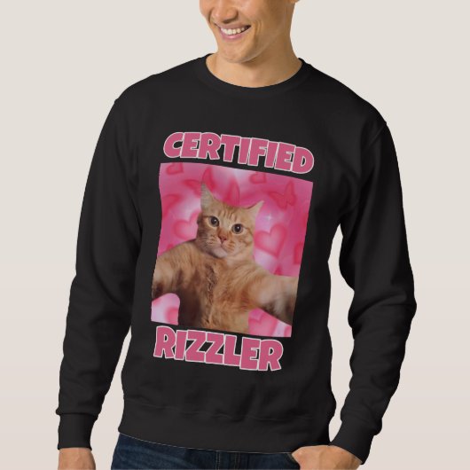 Gecertificeerde RIZZLER kattenmeme Trui (Voorkant)