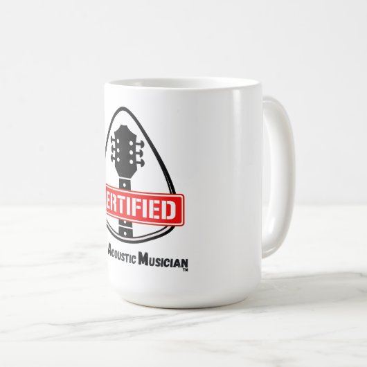 Gecertificeerde SAM Guitar Pick Headstock Mok (Voorkant rechts)