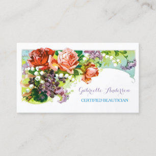 Gecertificeerde schoonheidsspecialiste  Roze Roze  Visitekaartje