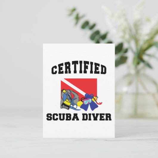 Gecertificeerde SCUBA-server Briefkaart (Staand voorkant)