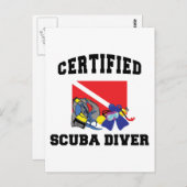 Gecertificeerde SCUBA-server Briefkaart (Voorkant / Achterkant)