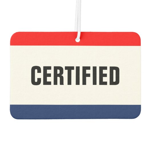 Gecertificeerde service voor autoverkoop - luchtverfrisser (Achterkant)