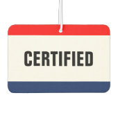 Gecertificeerde service voor autoverkoop - luchtverfrisser (Voorkant)