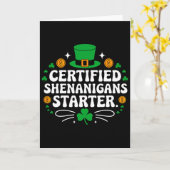 Gecertificeerde Shenanigans Starter Grappige Ierse Kaart (Gele Bloem)